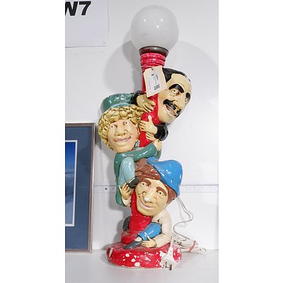 Vintage Pottery Marx Bros Table Lamp