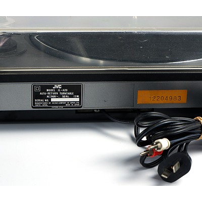 Vintage JVC JL-A20 Auto Return Turntable and AKAI CS-705D Tape Deck