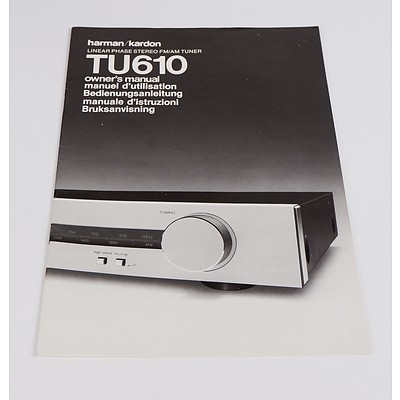 Vintage Harman/Kardon PM660 Integrated Amplifier, TU610 FM/AM Tuner and T20 Semi Automatic Turntable (3)