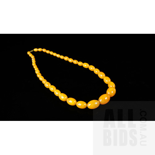 Strand of Vintage Amber Bakelite Graduated Beads