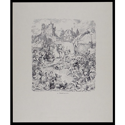 Norman Lindsay (1879-1969), Portfolio of Six Limited Edition Reproduction Pen Drawings (6)
