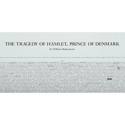 Framed Text 'The Tragedy of Hamlet, Prince of Denmark.