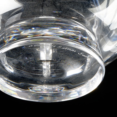Orrefors Full Lead Crystal Bowl by Simon Gate - Signed to Base