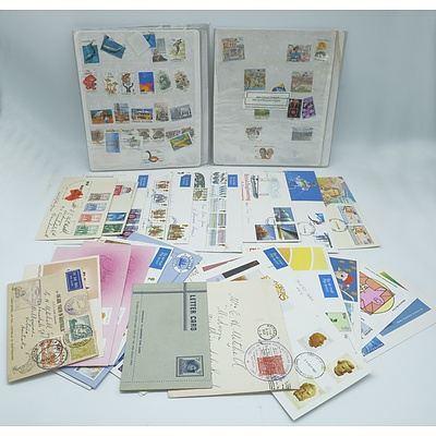 Collection of Australian Stamps and First Day Covers, Including 1952 Silver Jubilee, Red King George, 1981 Lady Diana and More