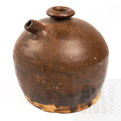 Circa 19th Century Goldfields Chinese Clay Teapot - With Losses to Base