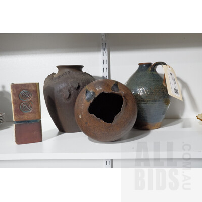 Four Modernist Studio Pottery Vases (4)