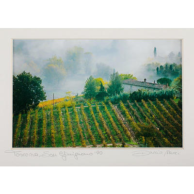 Duccio NACCI (Italian b.1967), 3 Framed Toscana (San Gimignano), Colour Photograph (3)