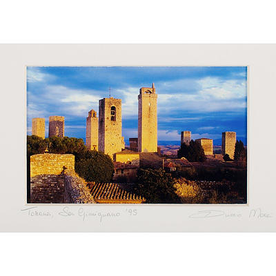 Duccio NACCI (Italian b.1967), 3 Framed Toscana (San Gimignano), Colour Photograph (3)