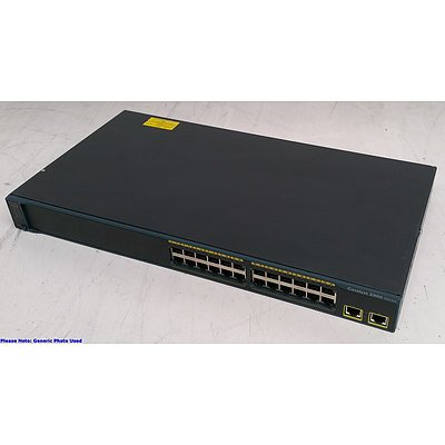 Cisco Catalyst (WS-C2960-24TT-L) 2960 Series 24-Port Fast Ethernet Switches - Lot of Two