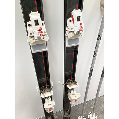 Rossignol E850 Fibroplast Skis and Ski Poles