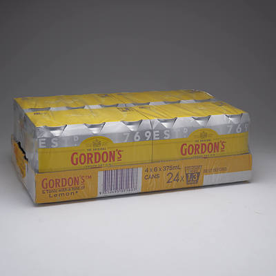 Gordon's Gin, Tonic and Lemon Case 24 x 375ml Cans