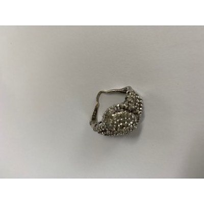 One Carat Diamond Cluster Ring - 10ct White Gold - DAMAGED