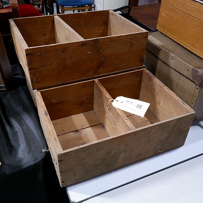 Three Vintage Wooden Crates
