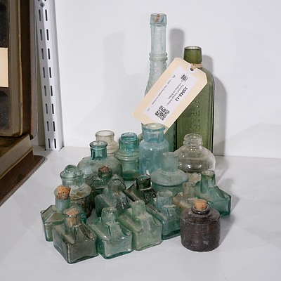 Assorted Vintage Bottles including Ink Bottles