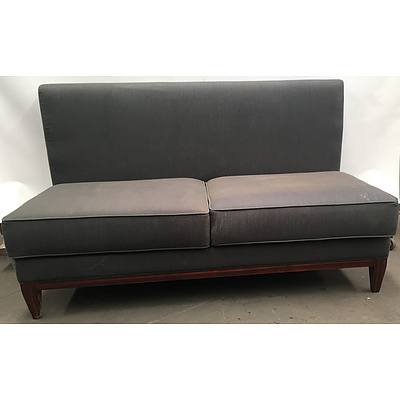 Charcoal Fabric Two Seat Reception Lounge