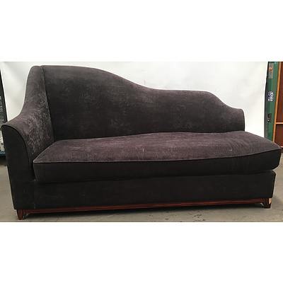 Charcoal Fabric Chaise Style Lounge With Matching 2 Seat Reception Lounge