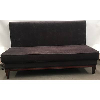 Charcoal Fabric Chaise Style Lounge With Matching 2 Seat Reception Lounge