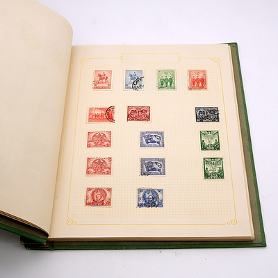 Part Australian and International Stamp Album with Early Pre Decimal Australian Stamps