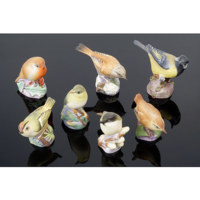 Seven Vintage Royal Worcester Bird Figurines (7)