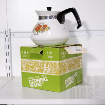 Corning Ware Six Cup Teapot in Original Box