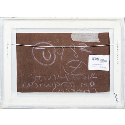 Pro Hart (1928-2006), Study for Westward Ho (from Breaker Morant), Oil on Board, 29 x 44 cm