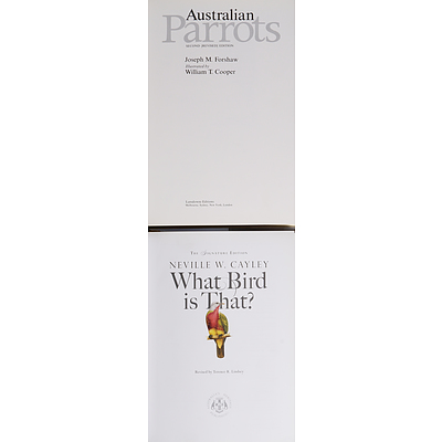 J M Forshaw, W T Cooper, Australian Parrots, Lansdowne Editions, Melbourne, 1981 and N W Caley, What Bird is That, 2011 Signature Edition, Australia Heritage Publishing, Sydney,