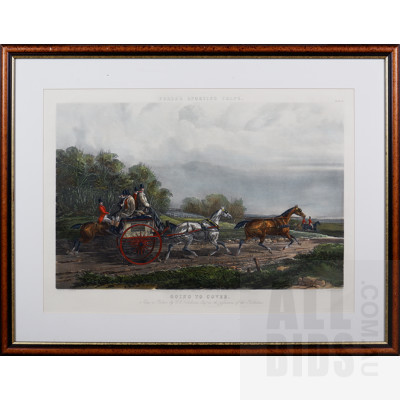 Two Framed English Engravings, 'Going to Cover' & 'The Fairings'