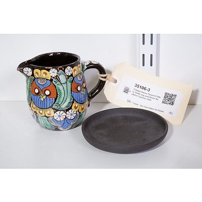 Vintage Swiss Thoune Pottery Small Jug and Alison Appleton Ceramic Dish