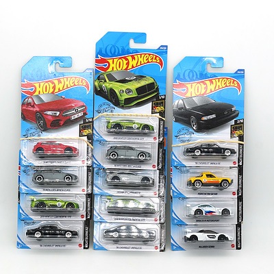 Thirteen Boxed Hot Wheels Nightbunerz Model Cars, Including McLaren Senna, BMW Z4 M Motorsport and More 