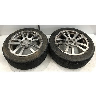 Pair Of Holden VX Factory 17 Inch Rims With Tyres