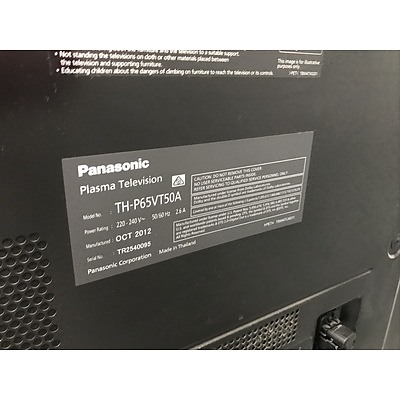 Panasonic TH-P65VT50A 65 Inch Plasma TV