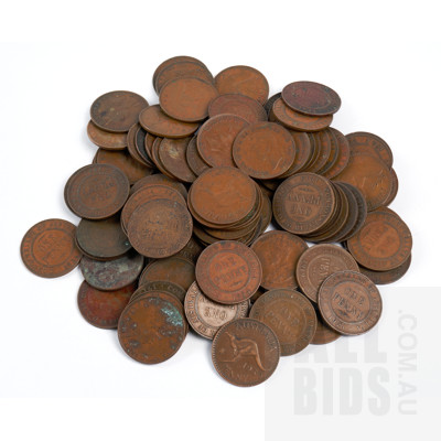 Collection of 1910s-1930s Australian Pennies 0.89 kilograms
