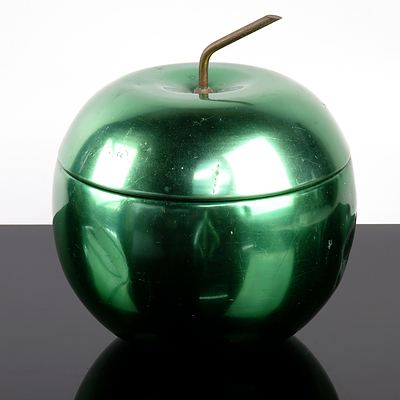 Retro Lemar Anodised Tin Apple Shaped Ice Bucket