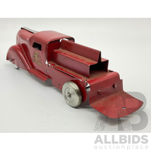 Vintage Pressed Steel Wyn Toy Fire Brigade Truck