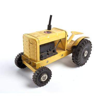 Vintage Wyn Toy Australia Tin Tractor - Yellow
