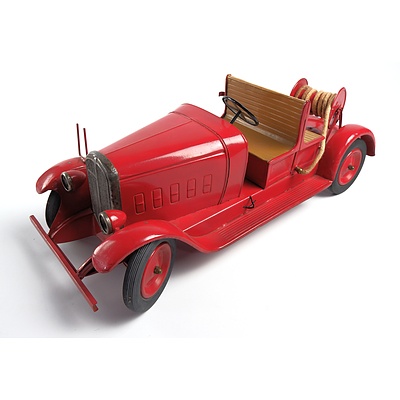 Vintage French Tin Toy Renault Fire Vehicle