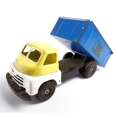 Vintage Wyn Toy Australia Sand and Gravel Truck - Yellow, White and Blue