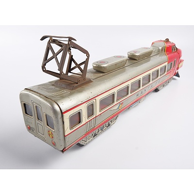 Vintage Asahi Toy Company Japan Tin Toy Santa Fe Locomotive