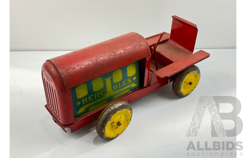 Vintage Pressed Steel Hercules Toy Tractor, Made in Australia