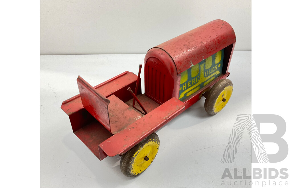 Vintage Pressed Steel Hercules Toy Tractor, Made in Australia