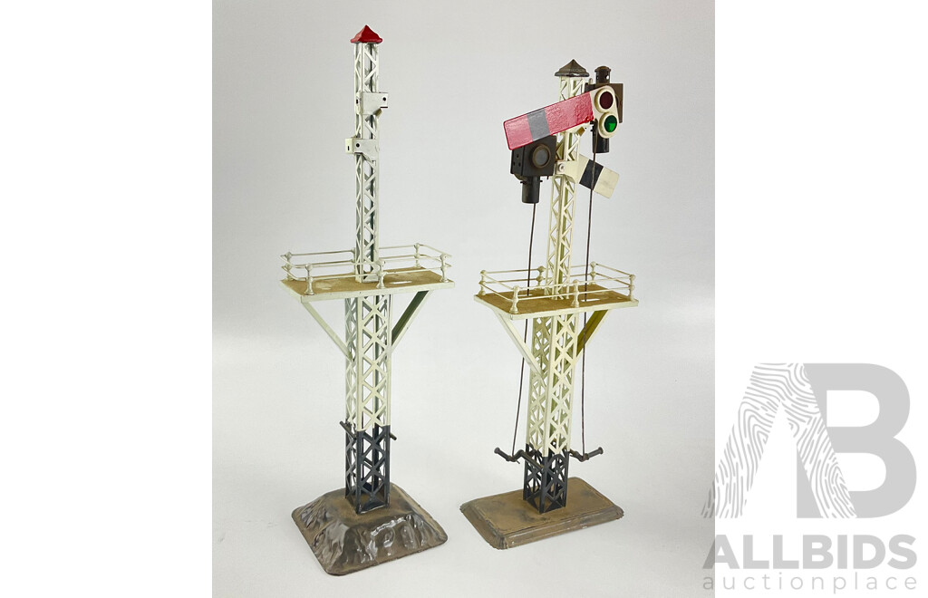 Vintage 'O' Scale Semaphore Mechanical Railway Signals