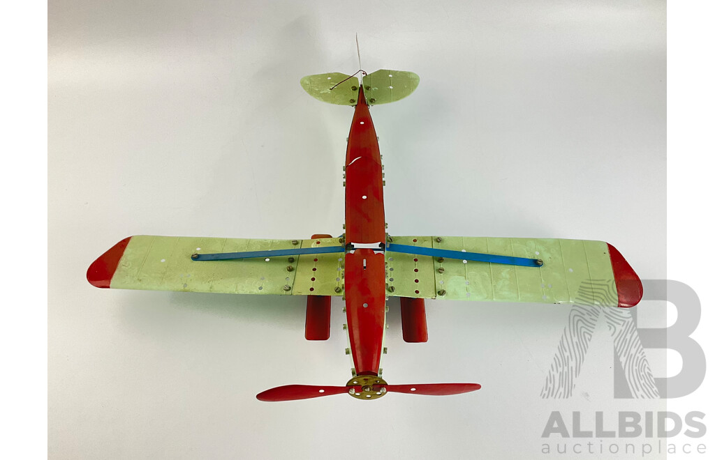 Vintage Bespoke Model Seaplane with Rotating Propeller