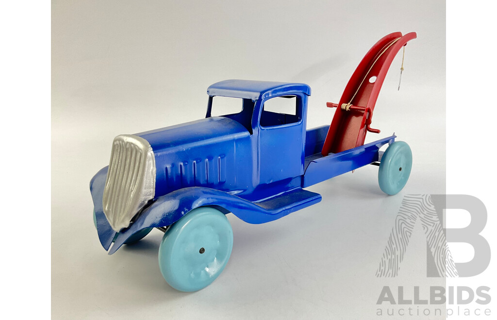 Vintage Pressed Steel Toy Tow Truck