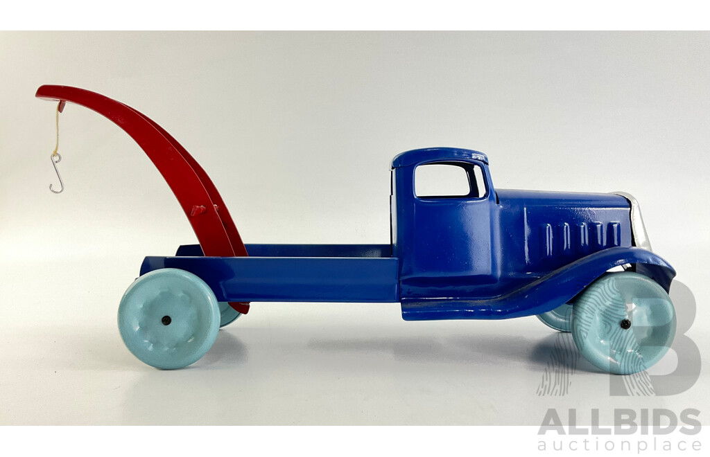 Vintage Pressed Steel Toy Tow Truck