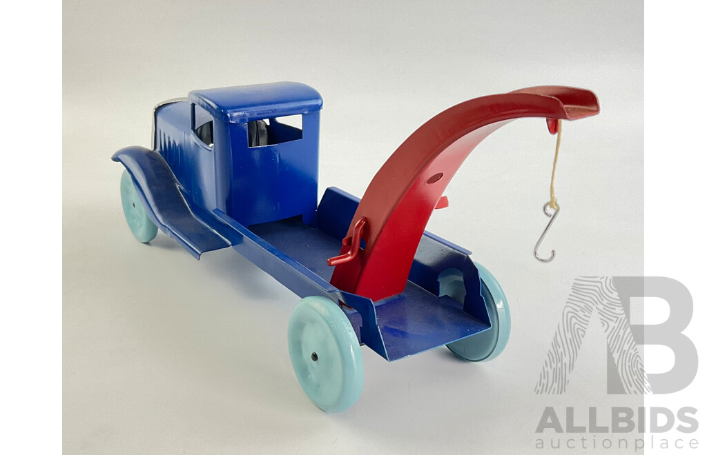 Vintage Pressed Steel Toy Tow Truck