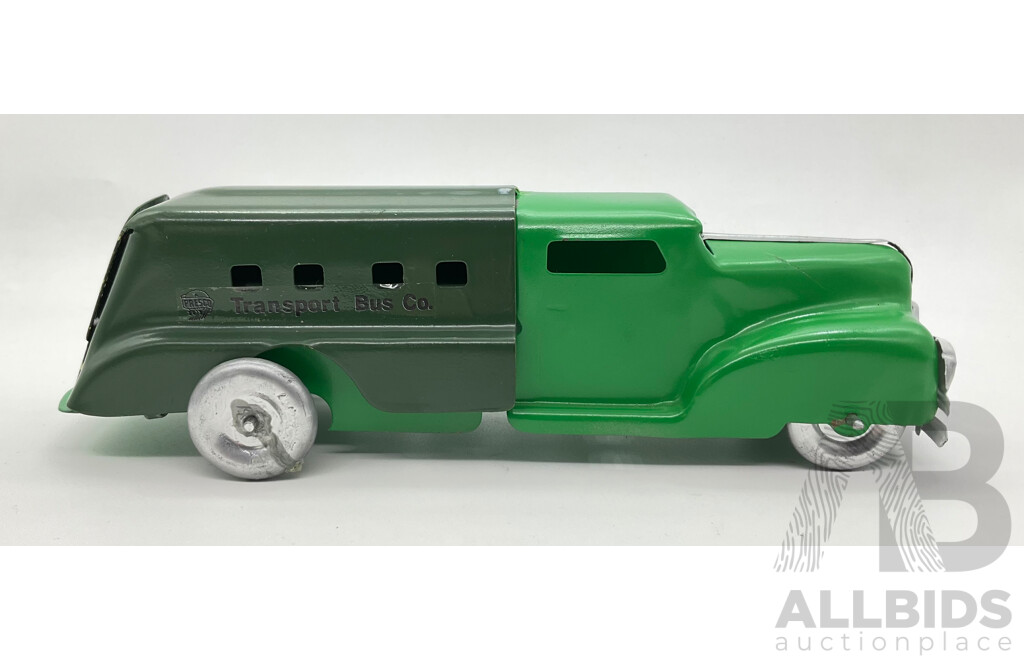 Vintage Presco Pressed Steel Toy Bus