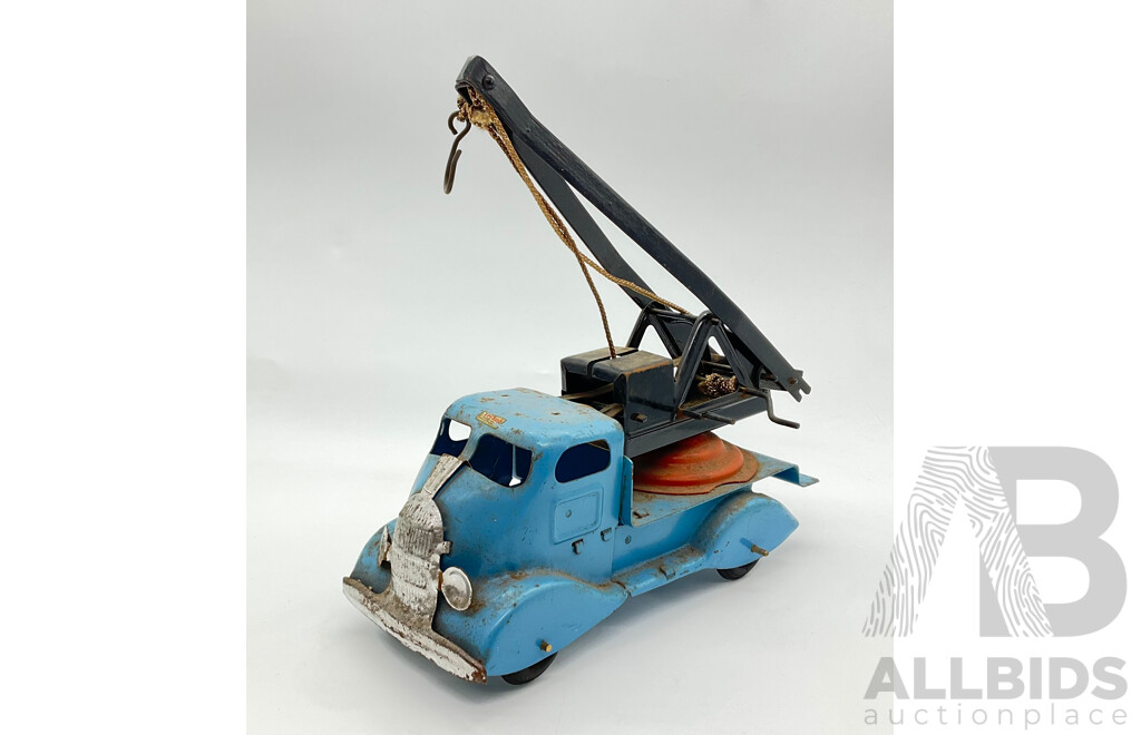 Vintage Tri-Ang Pressed Steel Toy Crane Truck