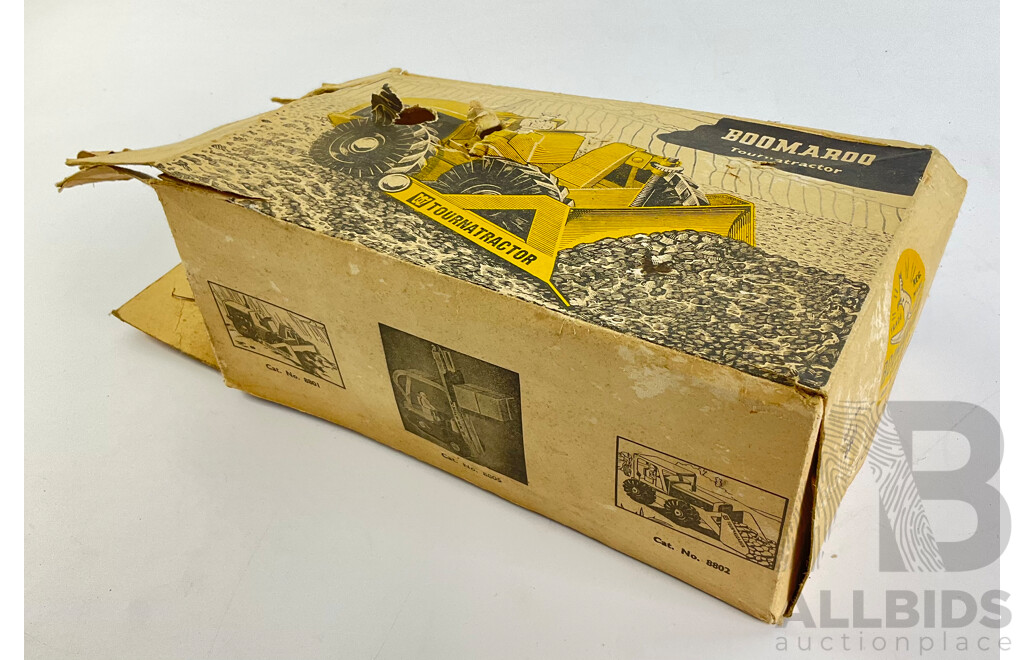 Vintage Boomaroo Pressed Steel Tournatractor with Original Box