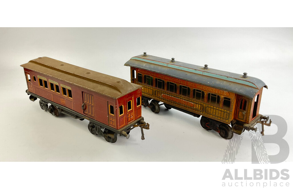 Vintage Gauge One Bing Passenger Carriages Made in Germany