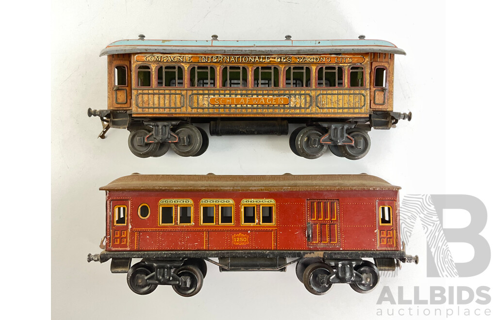 Vintage Gauge One Bing Passenger Carriages Made in Germany